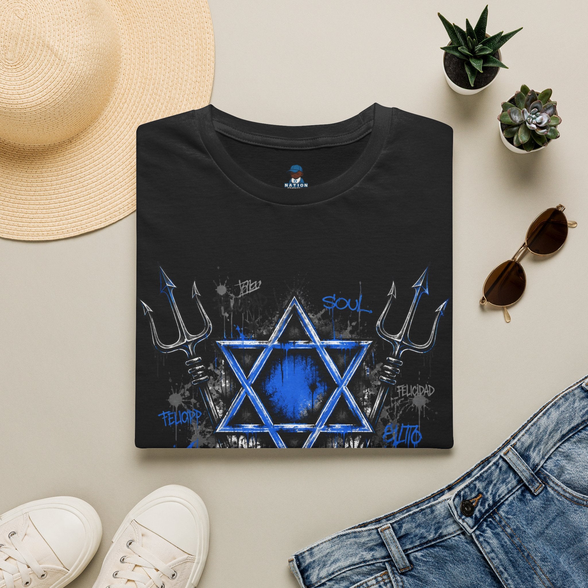 WEAR YOUR IDENTITY  blue writing