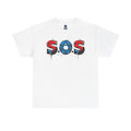 Black red blue SOS