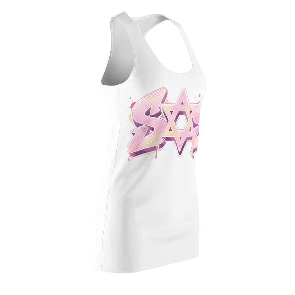 (White) off white pink dress SOS