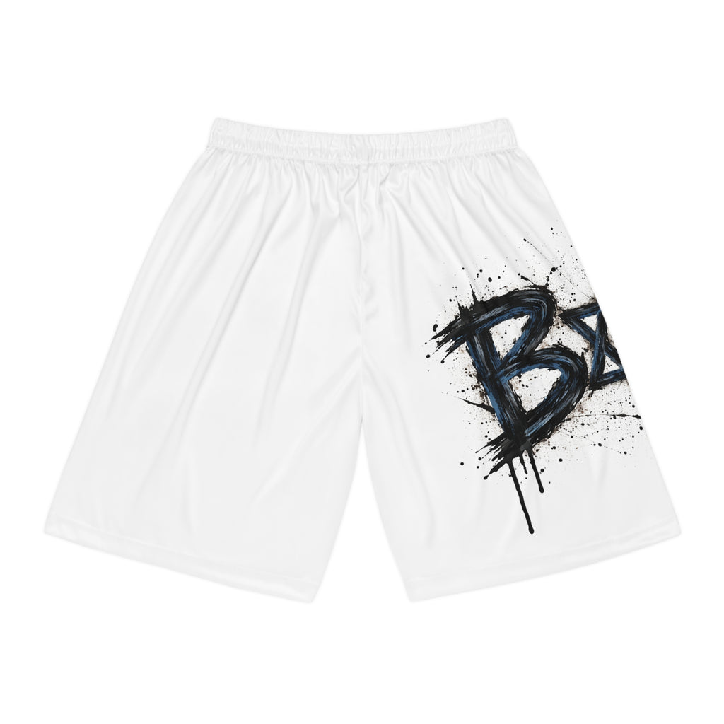 Graffiti Basketball Shorts – 'BASK' Urban Streetwear Athletic Shorts