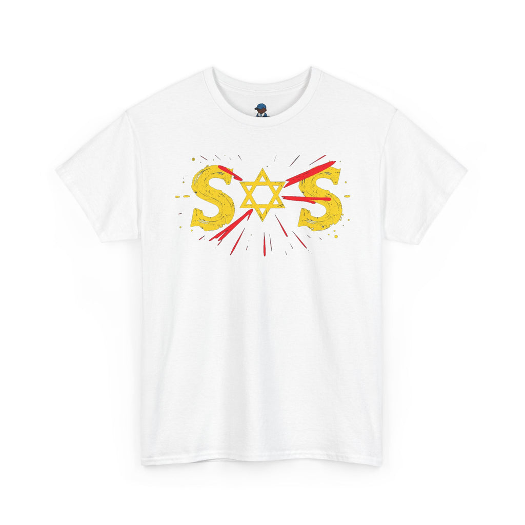 Red sun rays SOS