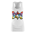 (White)multi colored dress SOS