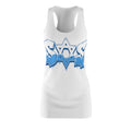 (White)Light blue white dress SOS