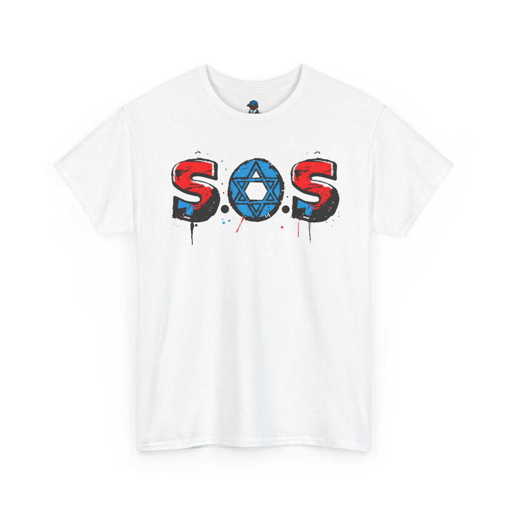 Black red blue SOS