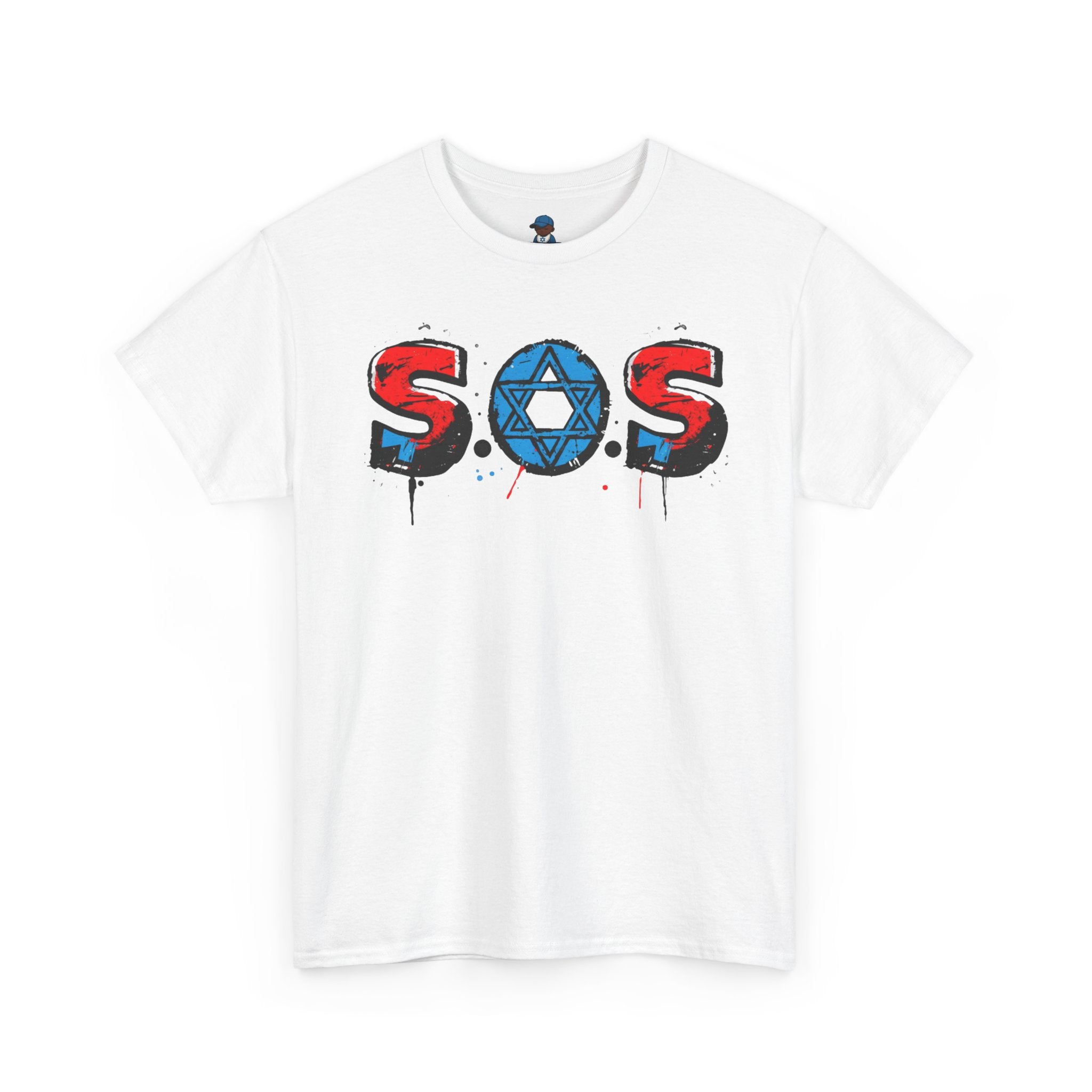 Black red blue SOS