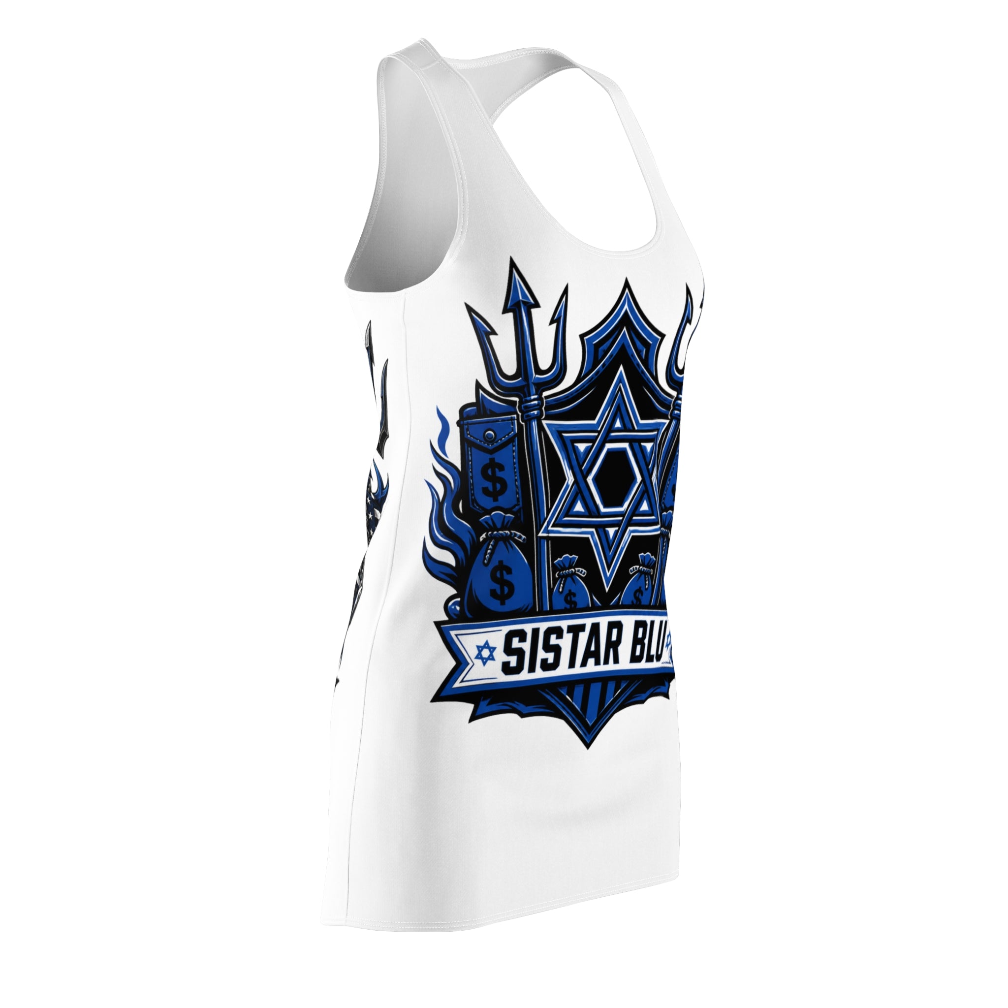 Copy of Racerback Dress - Purple Graffiti Star of David Streetwear