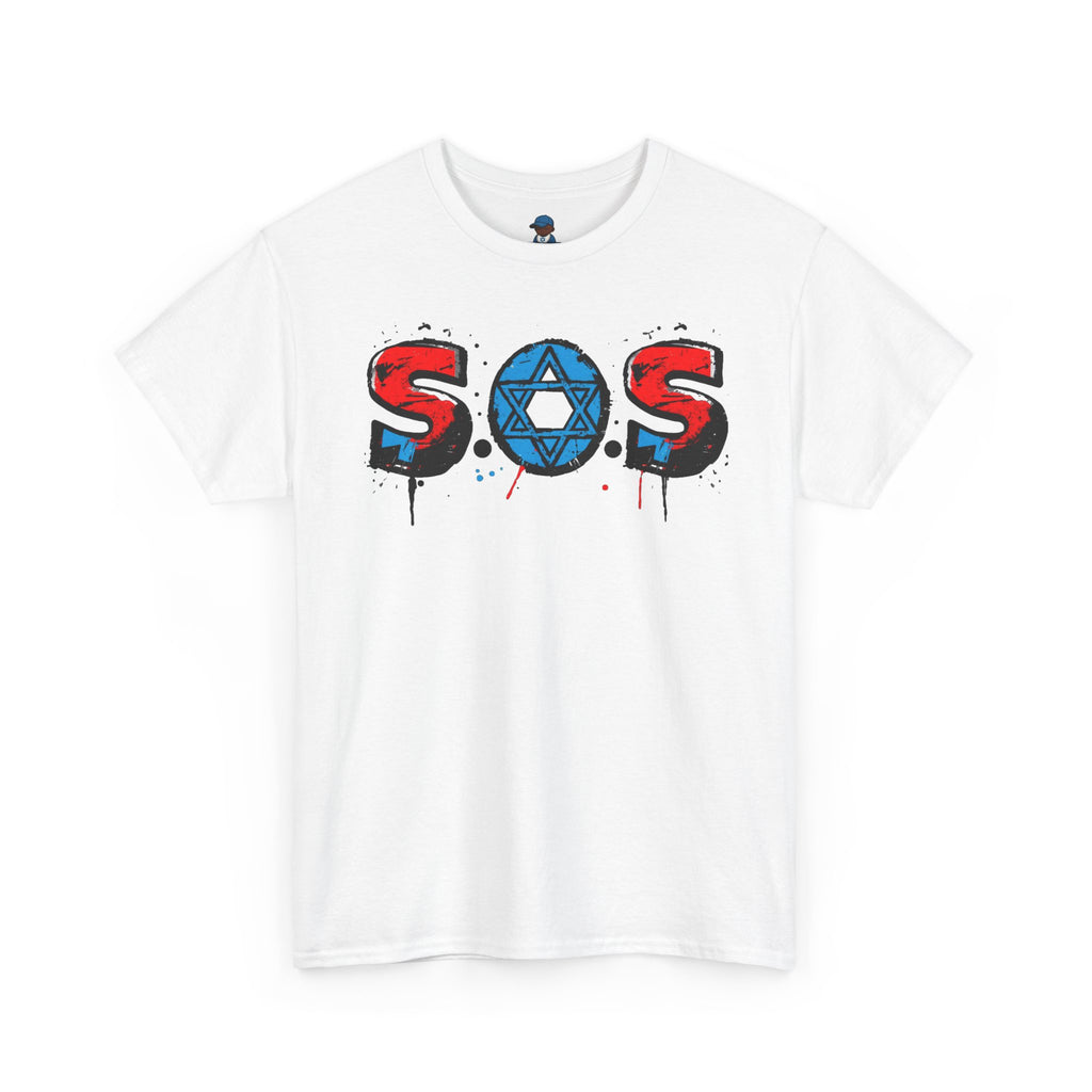 Black red blue SOS