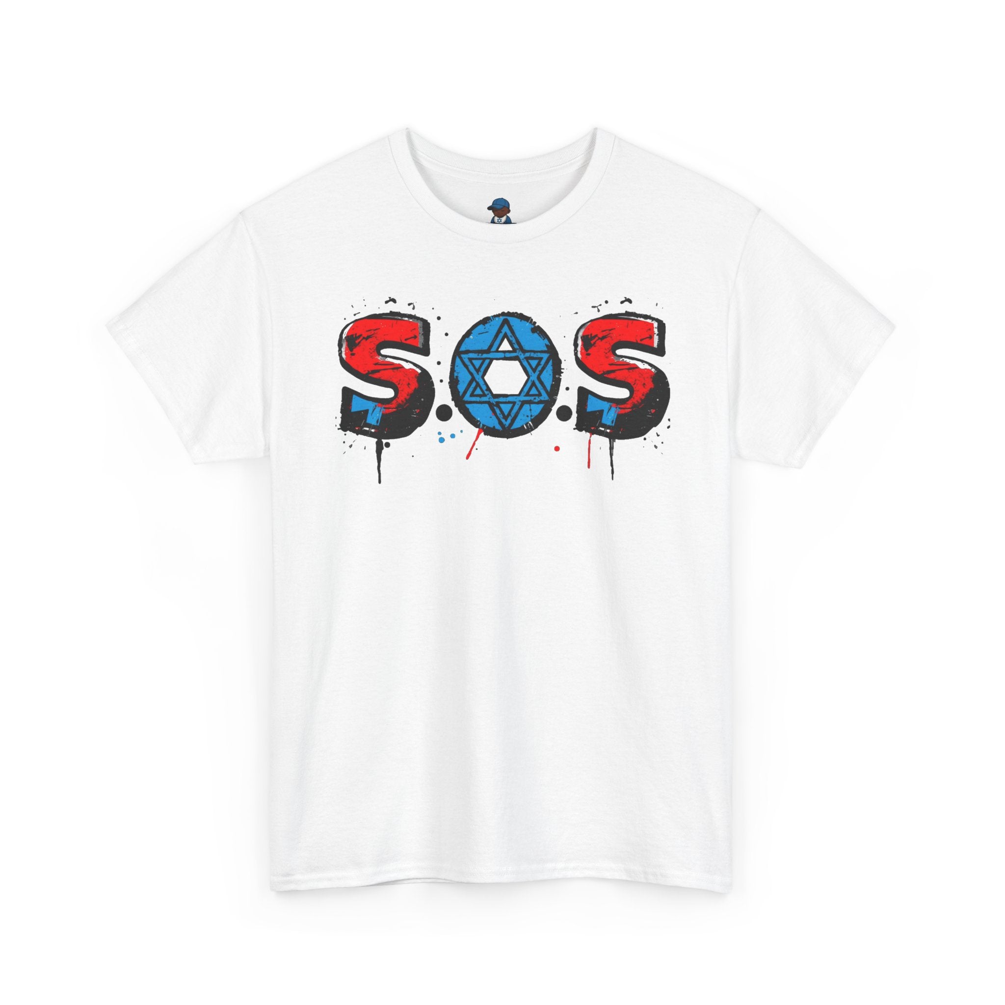 Black red blue SOS