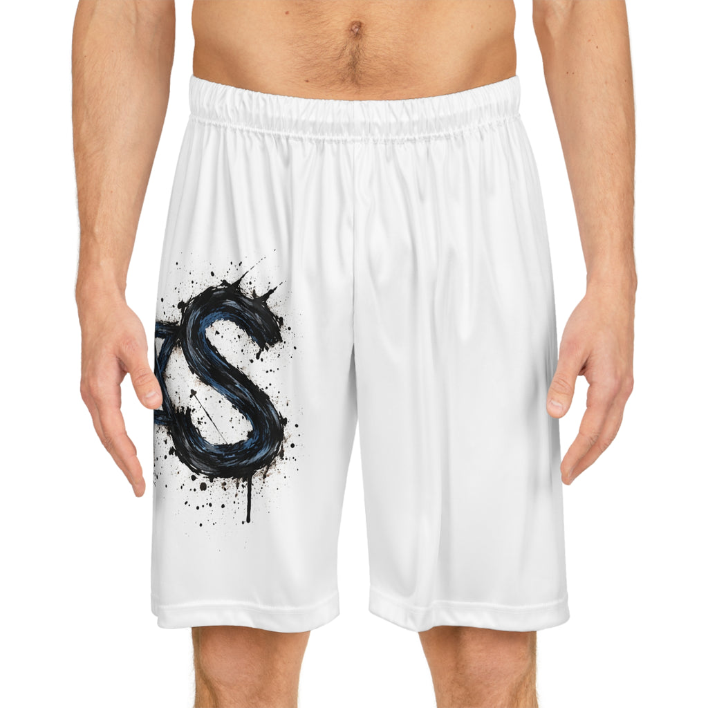 Graffiti Basketball Shorts – 'BASK' Urban Streetwear Athletic Shorts