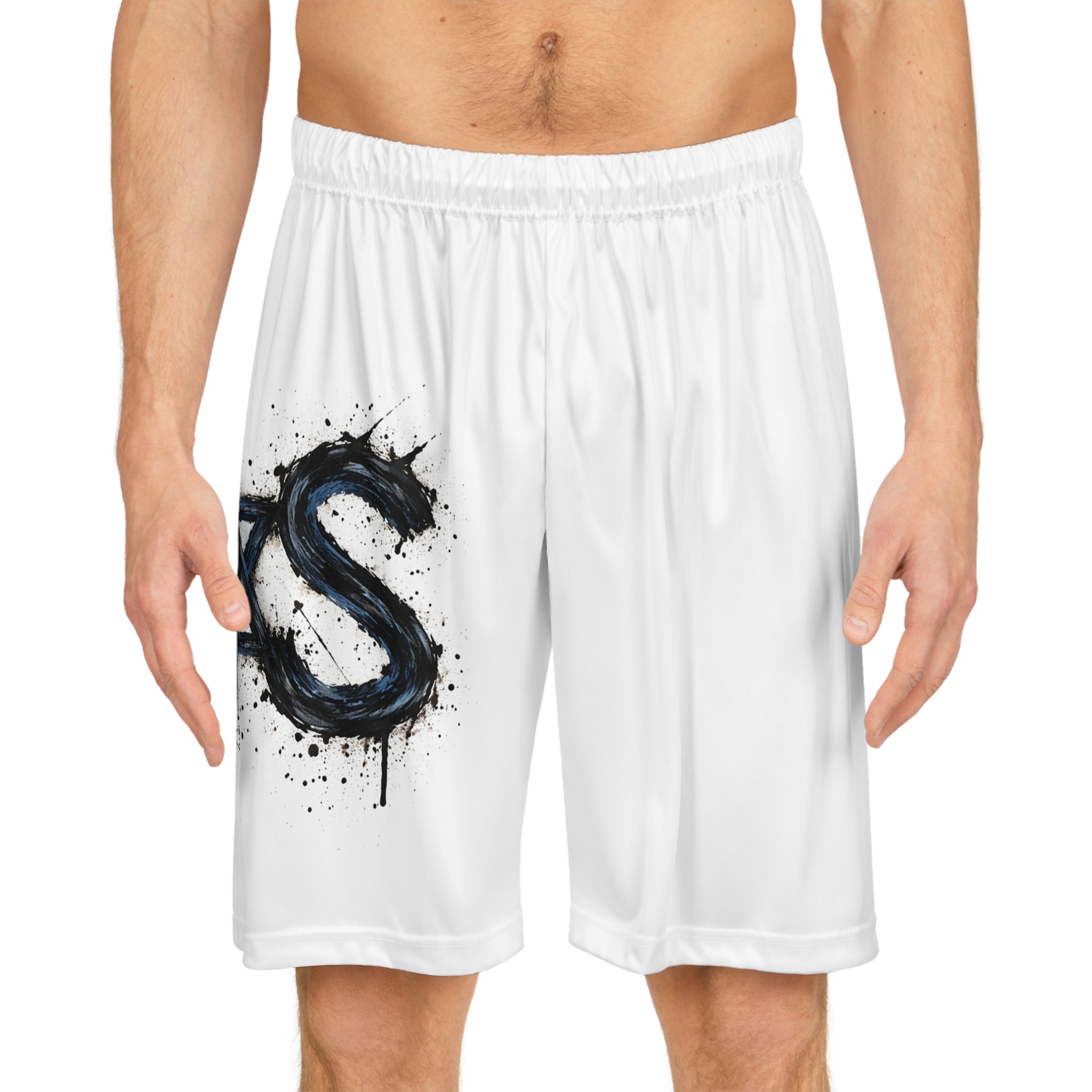 Graffiti Basketball Shorts – 'BASK' Urban Streetwear Athletic Shorts