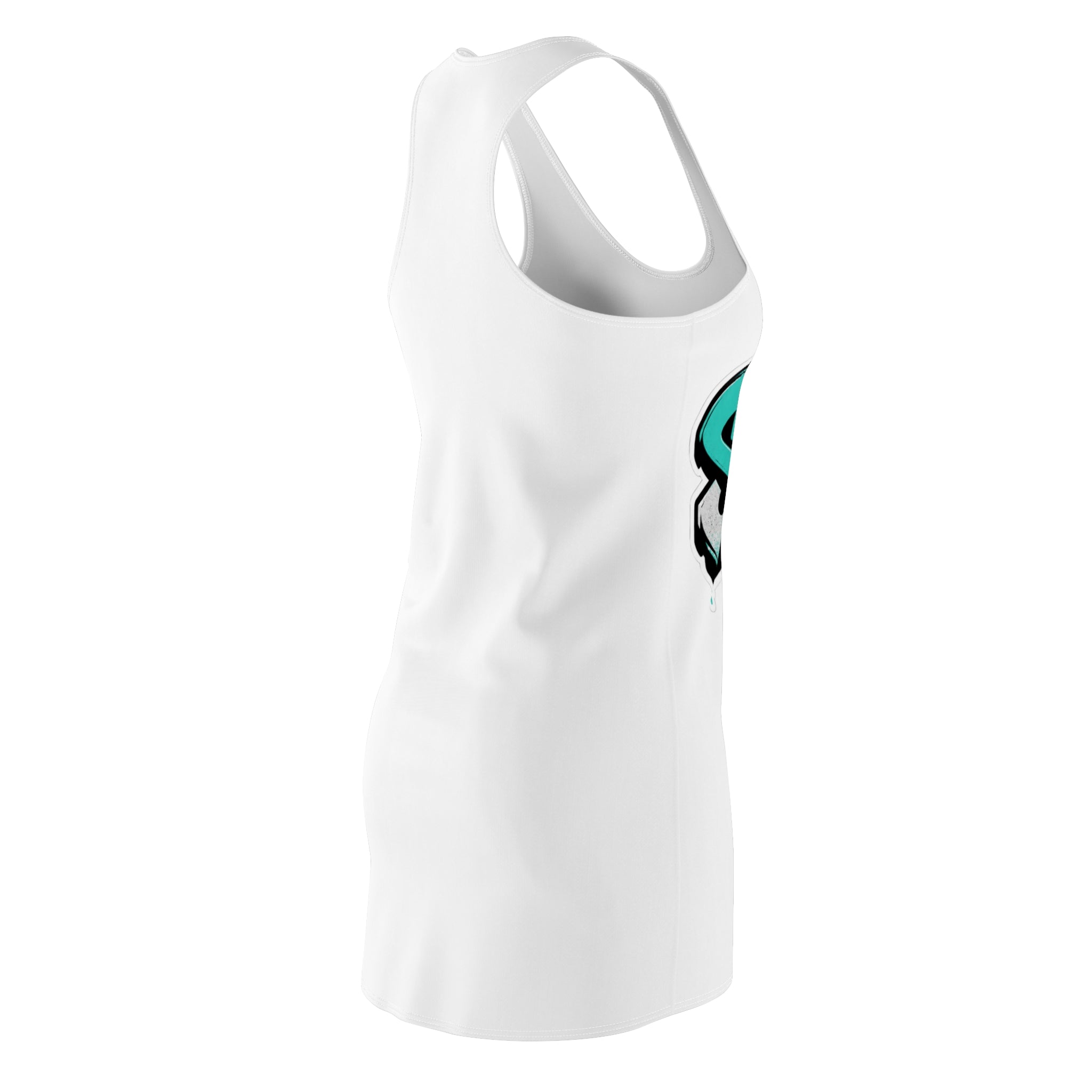 (White)teal white dress SOS