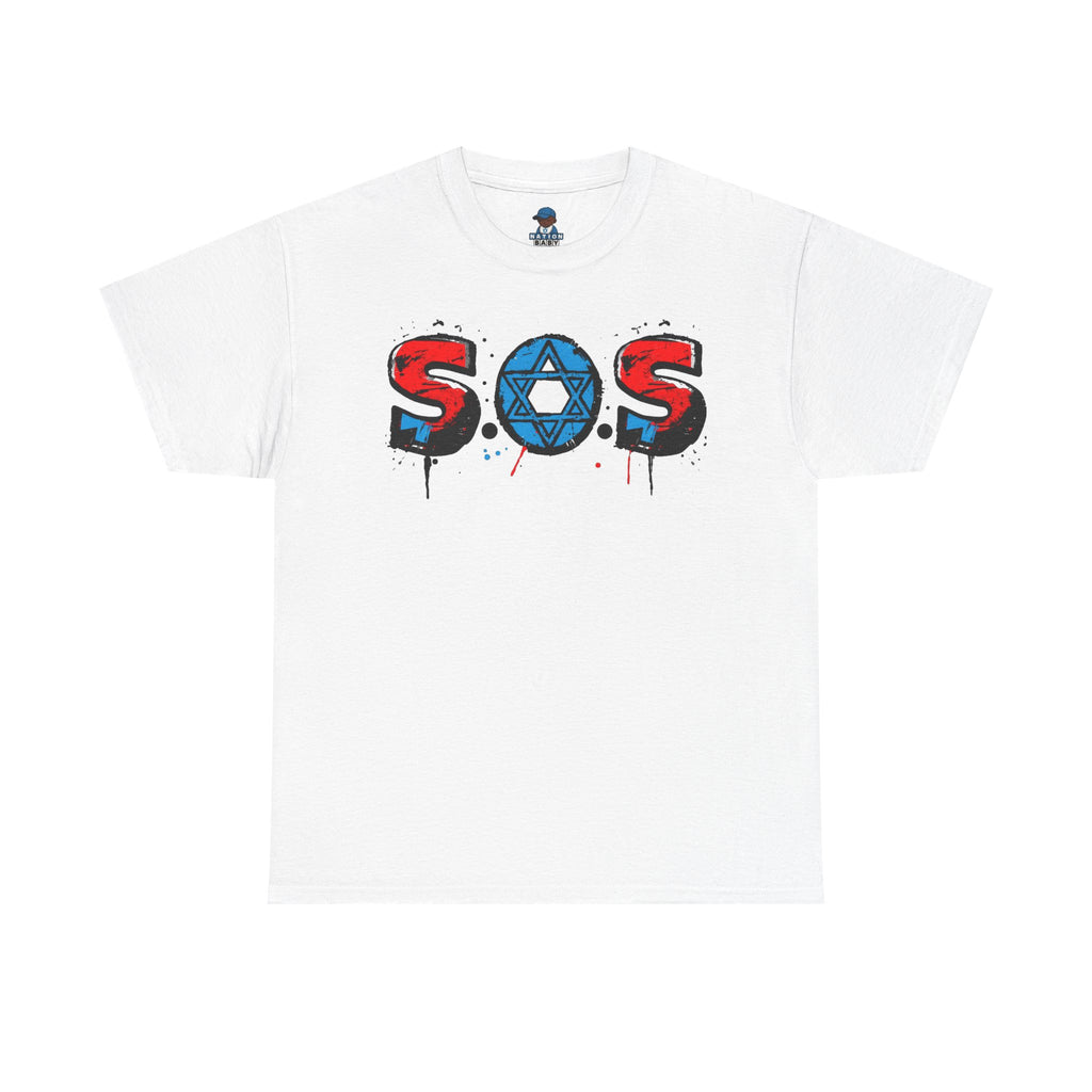 Black red blue SOS