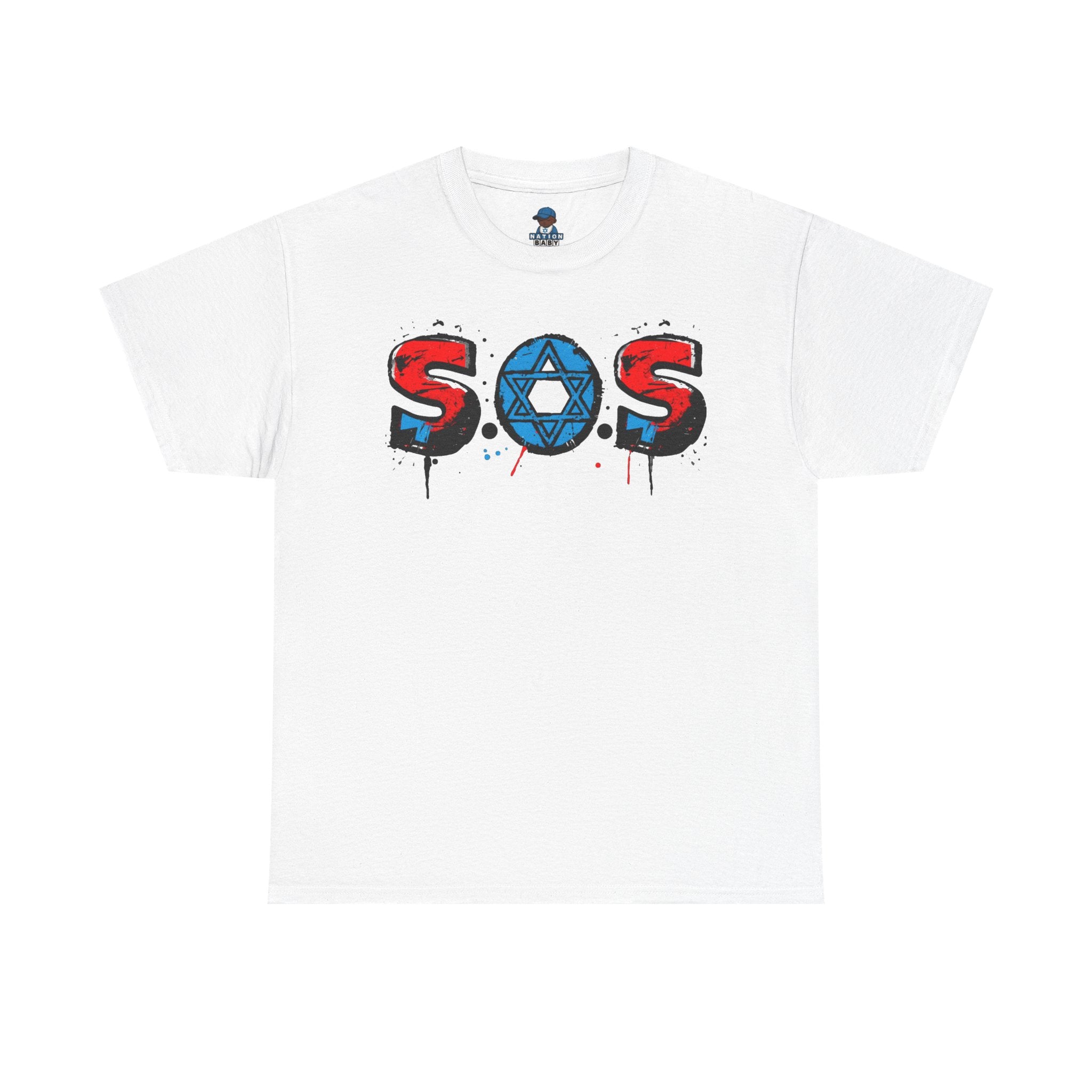 Black red blue SOS