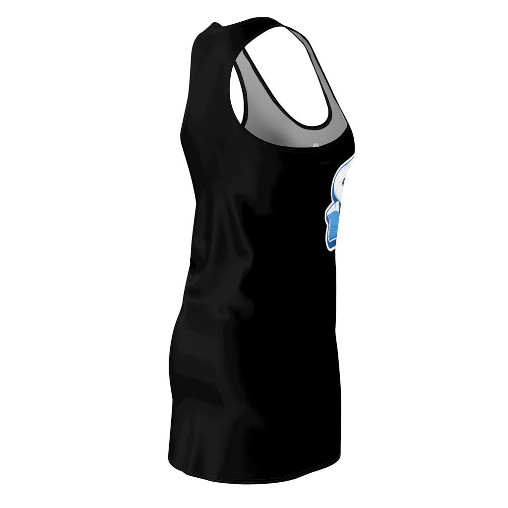 Light blue white dress SOS