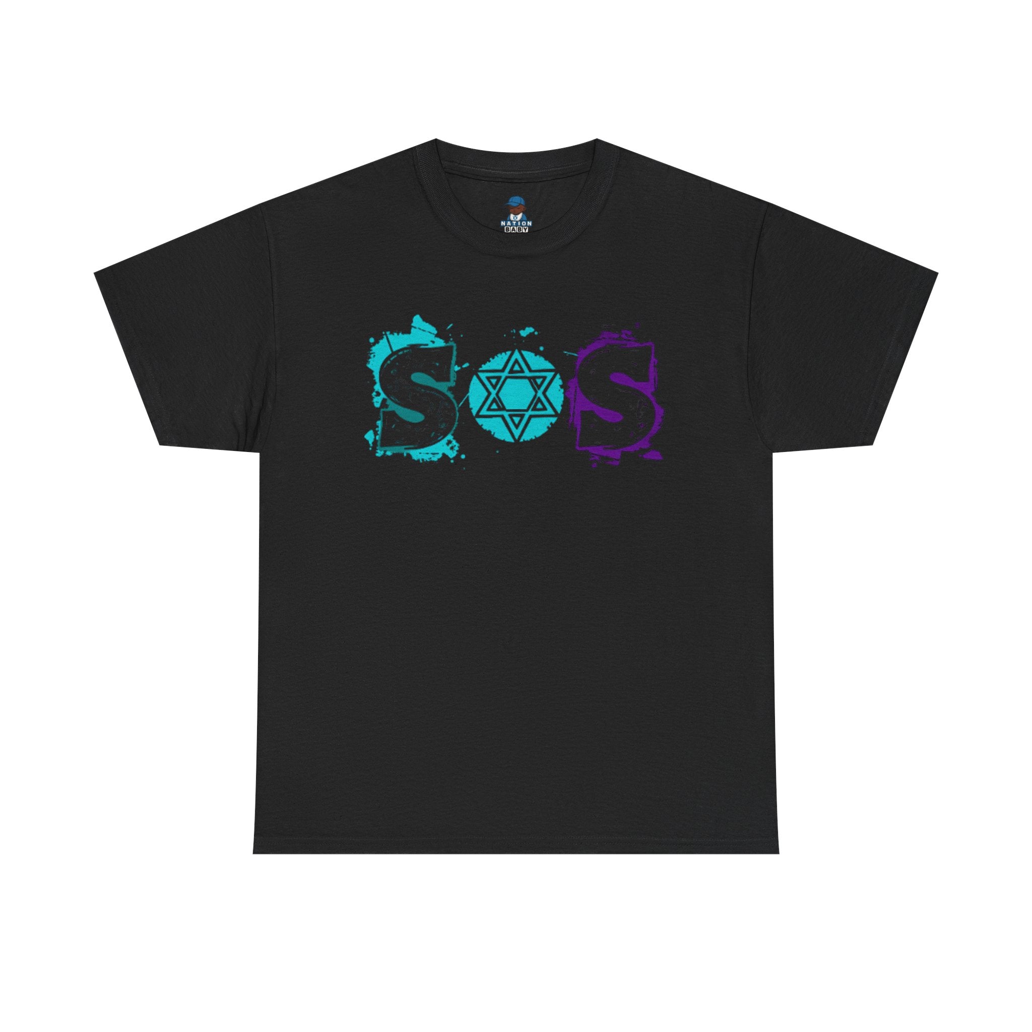 Purple teal SOS