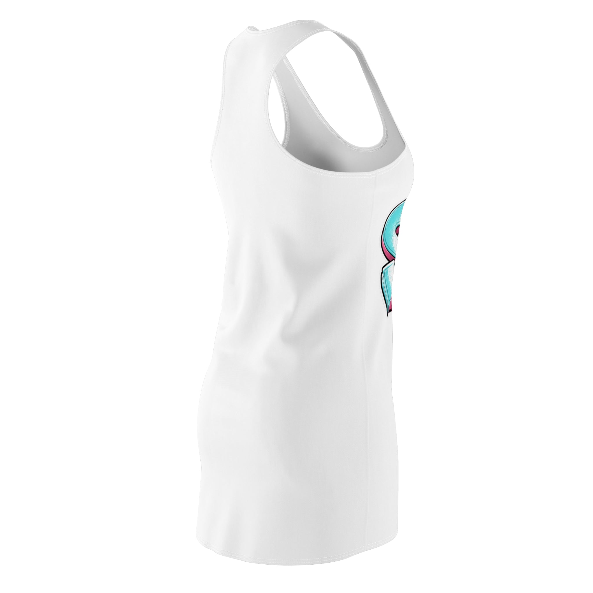 (White) off white blue pink dress SOS