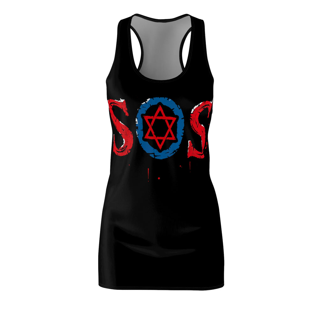 red blue  dress SOS