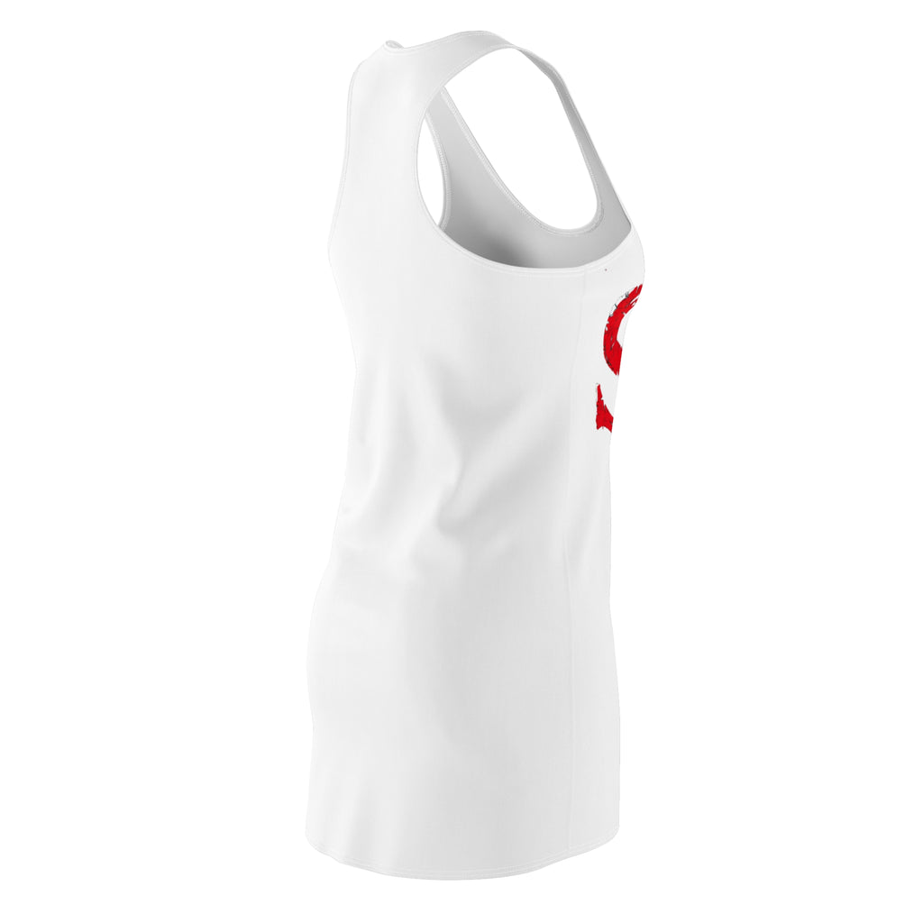 (White) red blue  dress SOS