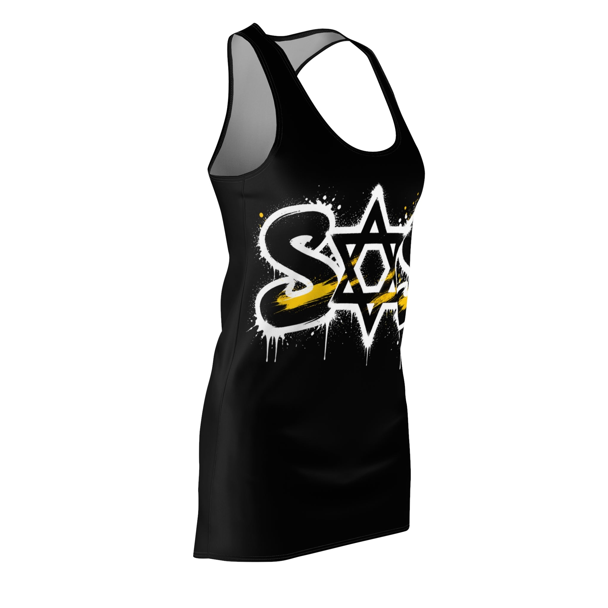 Black and yellow dress