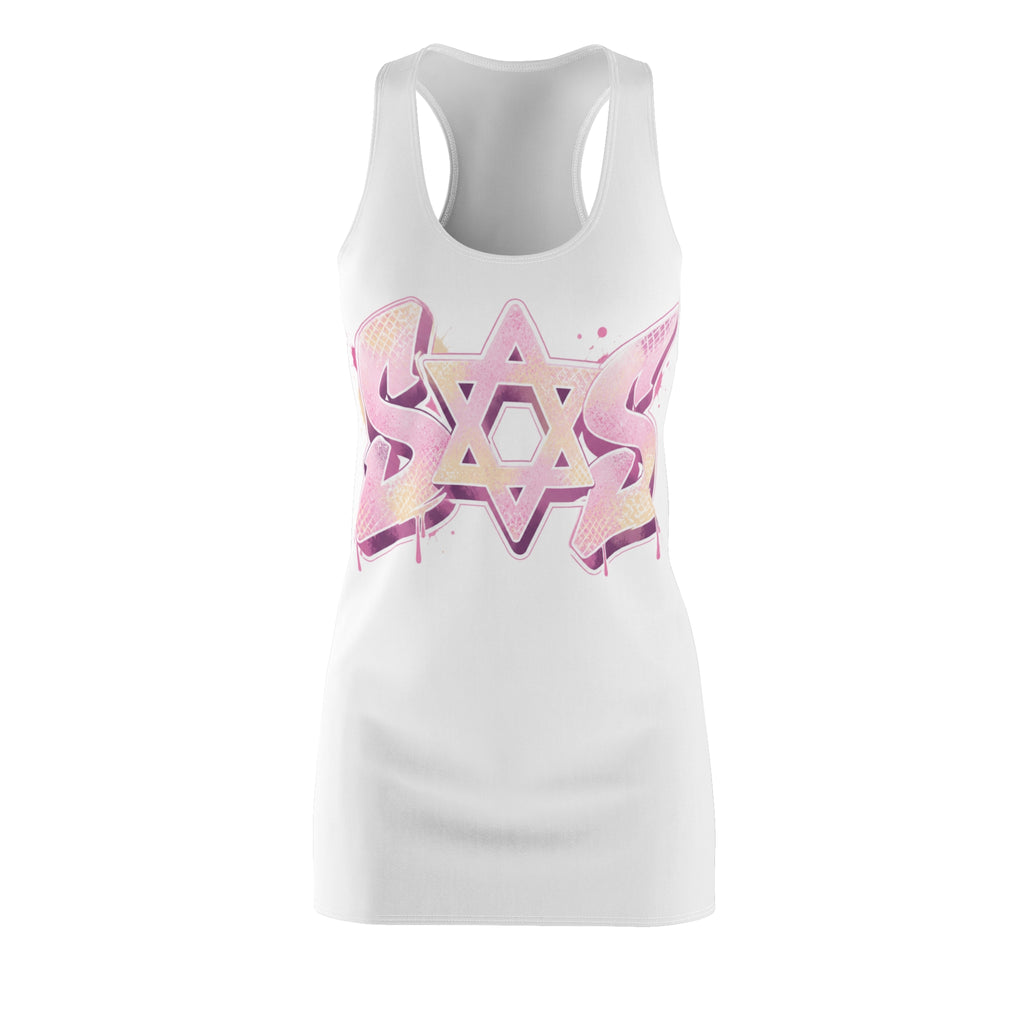 (White) off white pink dress SOS
