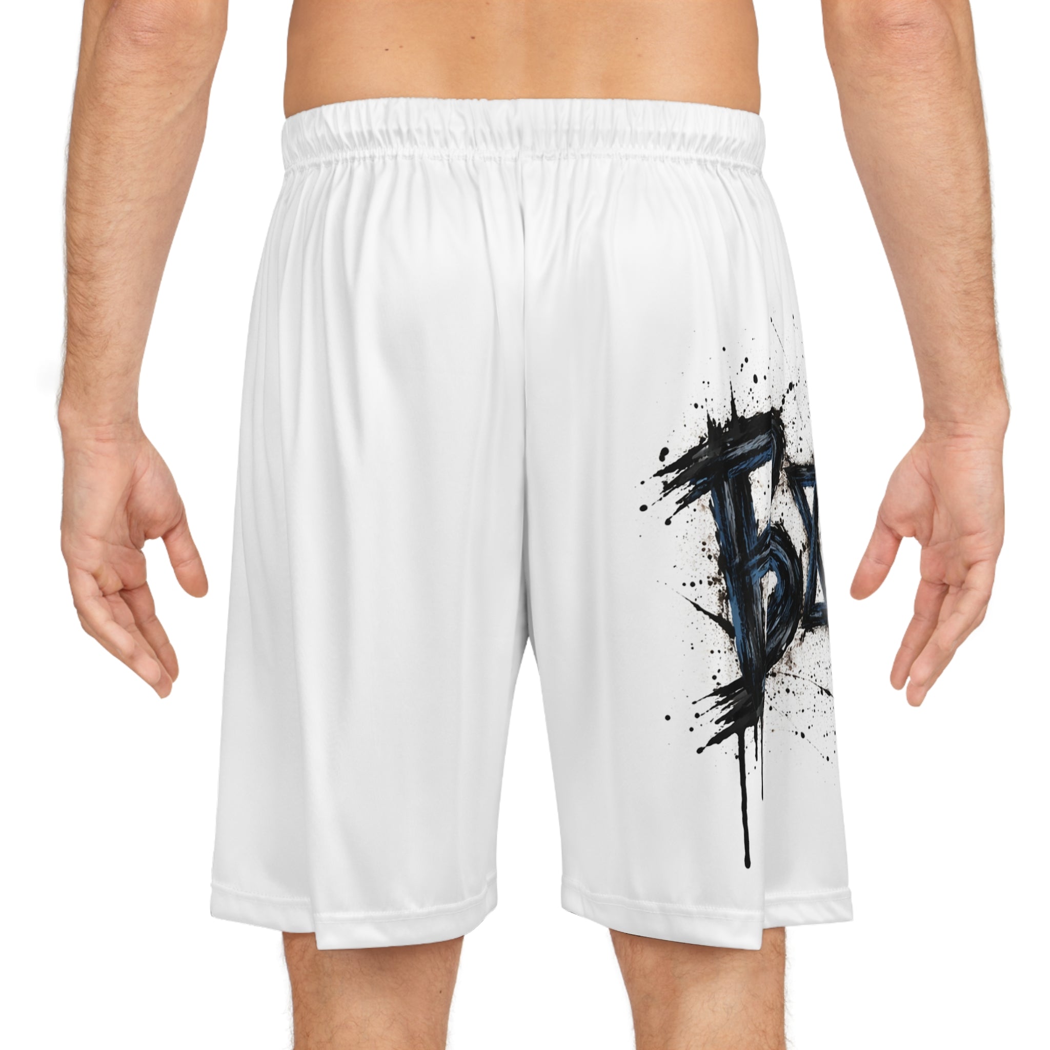 Graffiti Basketball Shorts – 'BASK' Urban Streetwear Athletic Shorts