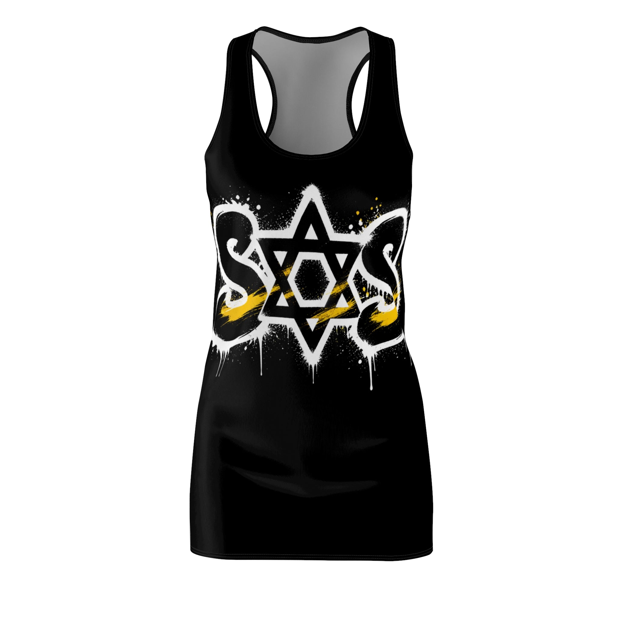 Black and yellow dress