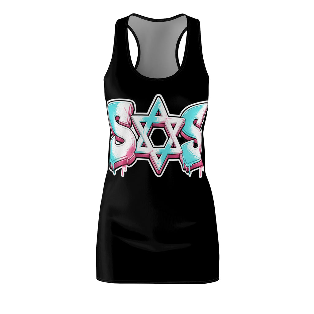 pink blue  dress SOS