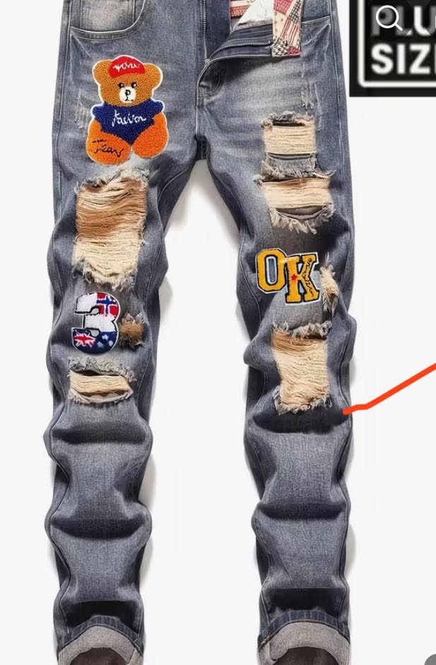WEAR YOUR IDENTITY bear denim pants