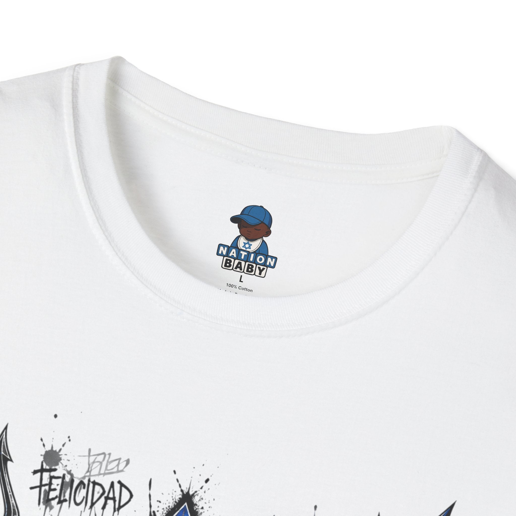 WEAR YOUR IDENTITY  blue writing