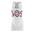 (White) red blue  dress SOS